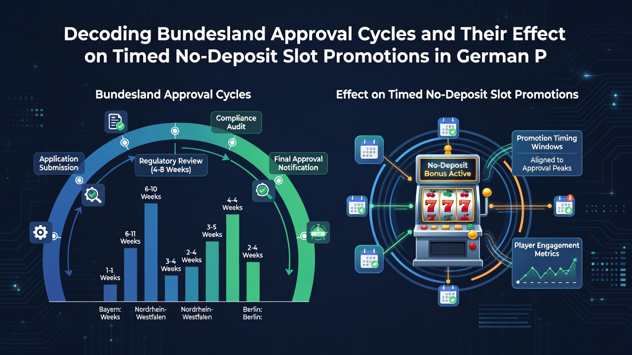 Illustration der zeitlichen Abläufe bei No-Deposit-Promotions unter regionalen Genehmigungsregeln